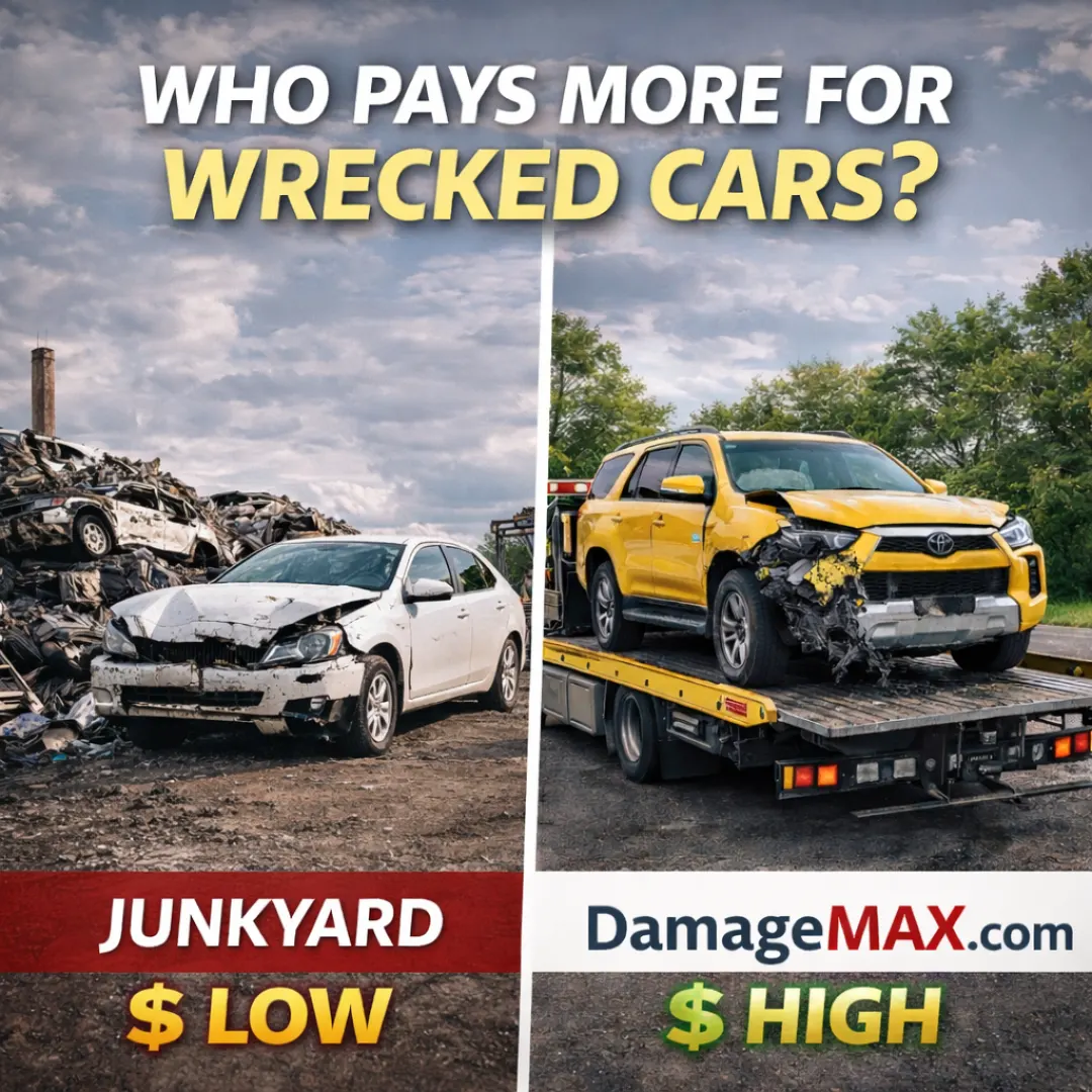 DamageMAX - Who Pays More for Wrecked Cars? WE DO! DamageMAX - Who Pays More for Wrecked Cars? WE DO!