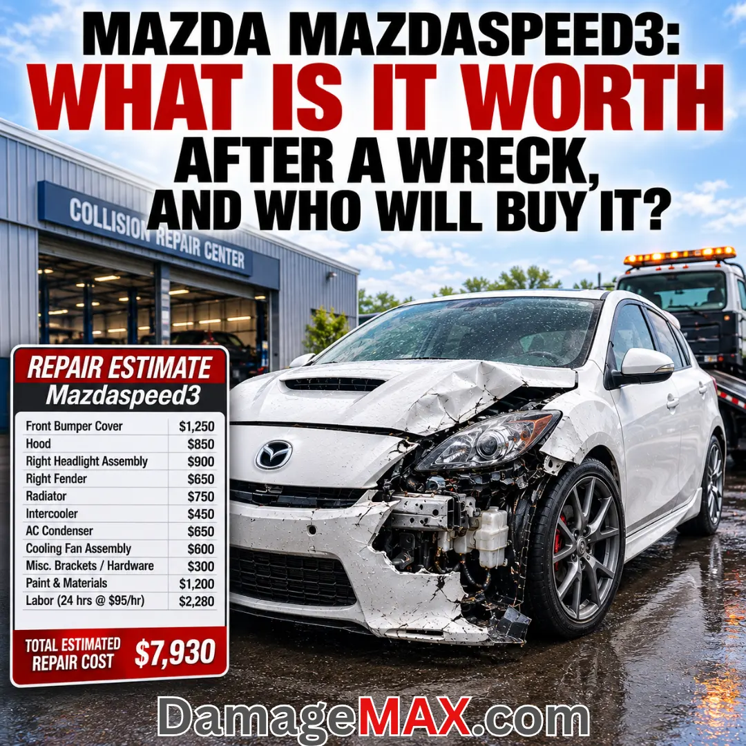 DamageMAX - Mazda Mazdaspeed3: What Is It Worth After a Wreck, and Who Will Buy It?