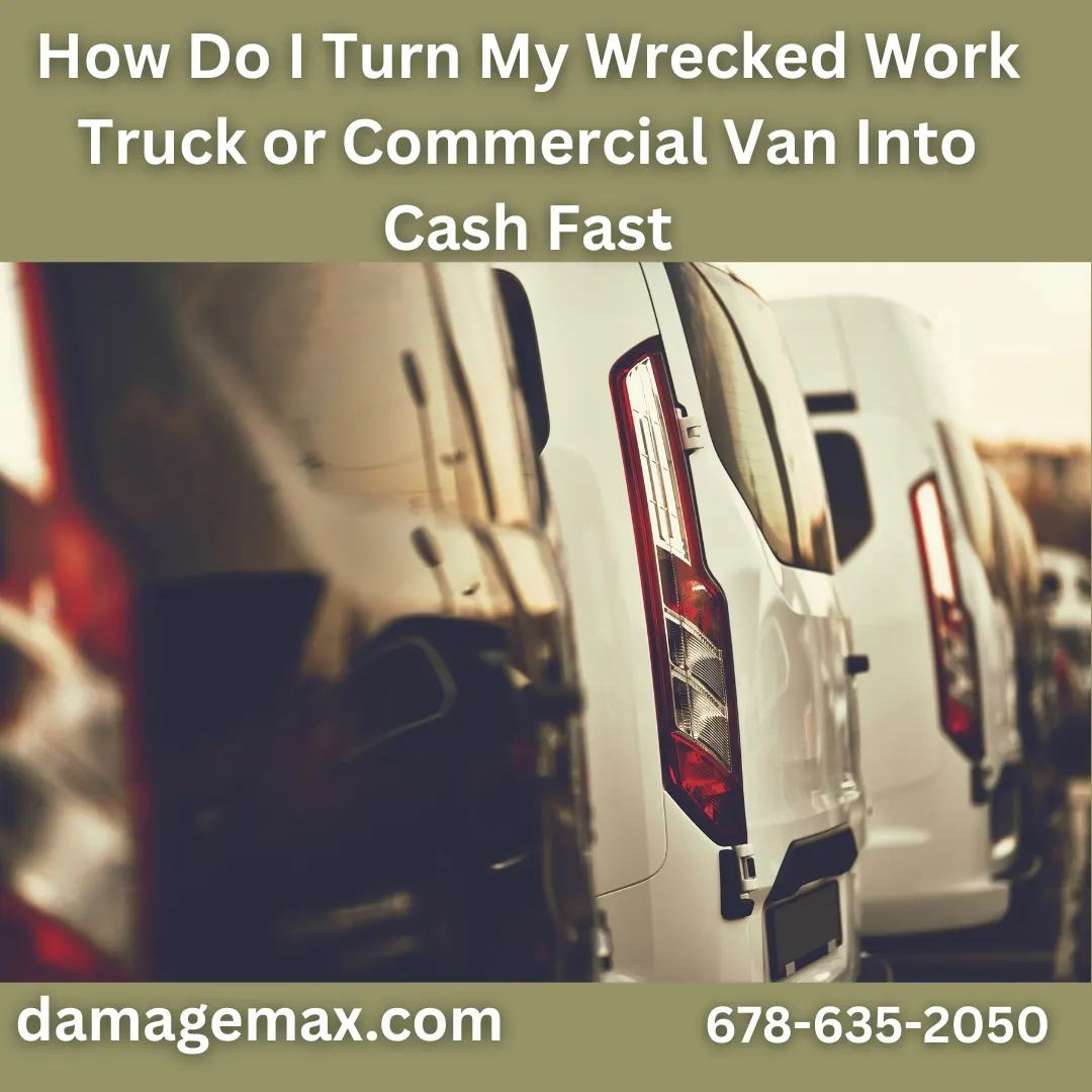 DamageMAX - How Do I Turn My Wrecked Work Truck or Commercial Van Into Cash Fast